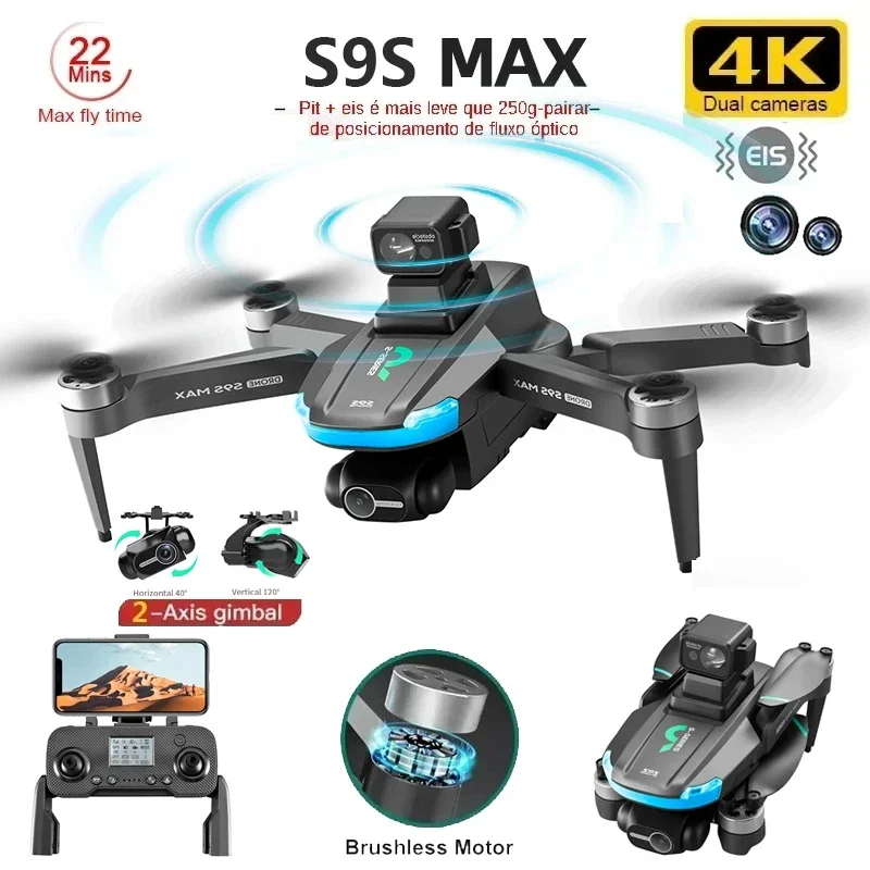 NEW S9S MAX MINI Drone 4K 2-Ax - Drone Gimbal Brushless recension och pris