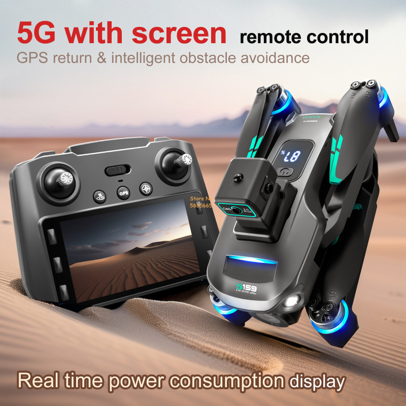 8K Dual Camera 5G WIFI FPV Rem - Drone Gimbal Brushless recension och pris