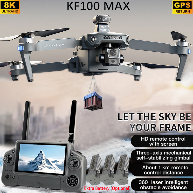 KF100 MAX GPS Drone 4K Camera  - Drone Gimbal 3 Axis recension och pris